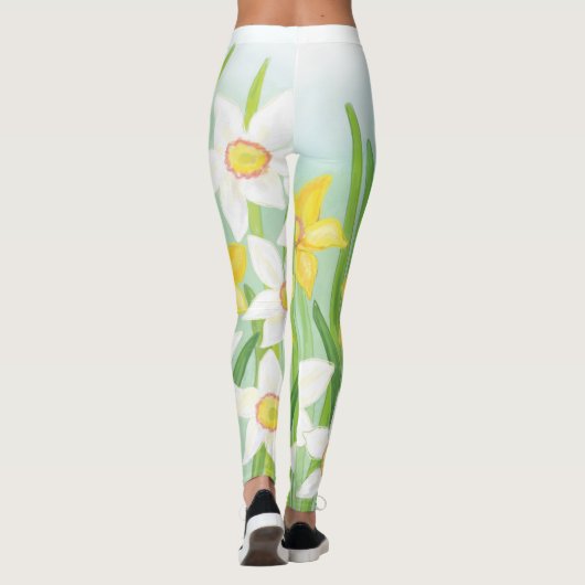 Frühlingsdaffodien Leggings (Rückseite)