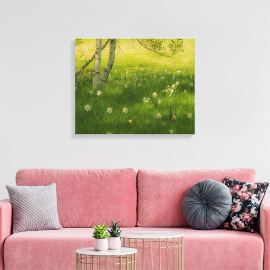 Frühlingsdaffodien Leinwanddruck (Insitu (Wohnzimmer))