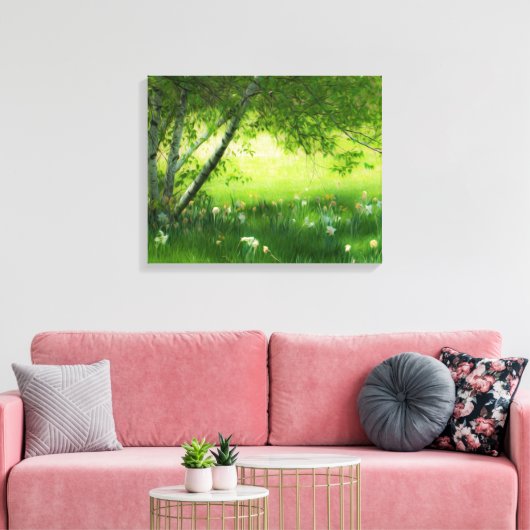 Frühlingsdaffodien Leinwanddruck (Insitu (Wohnzimmer))