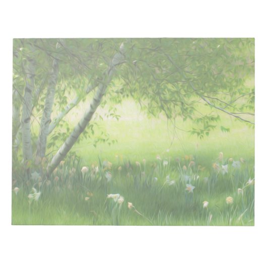 Frühlingsdaffodien Notizblock (Vorderseite)