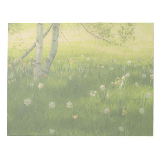 Frühlingsdaffodien Notizblock (Vorderseite)