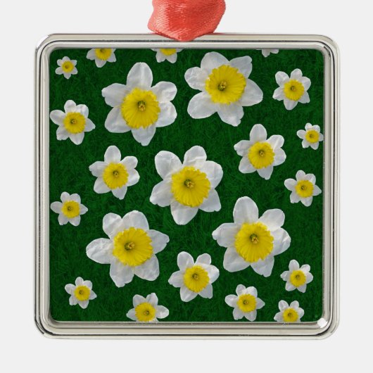 Frühlingsdaffodien Ornament Aus Metall (Vorne)