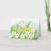 Frühlingsdaffodien Ostern Feiertagskarte (Vorderseite)