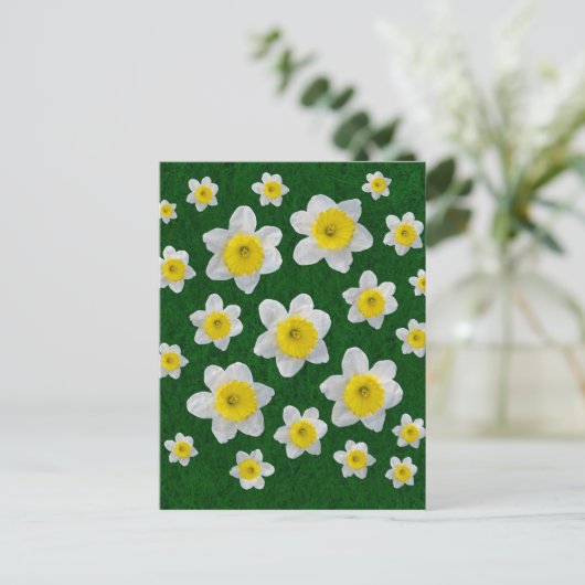 Frühlingsdaffodien Postkarte (Stehend Vorderseite)