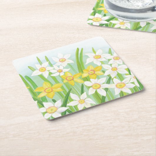 Frühlingsdaffodien Rechteckiger Pappuntersetzer (angewinkelt)