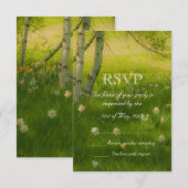 Frühlingsdaffodien RSVP Karte (Vorne/Hinten)