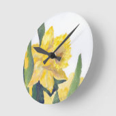 Frühlingsdaffodien Runde Wanduhr (Winkel)