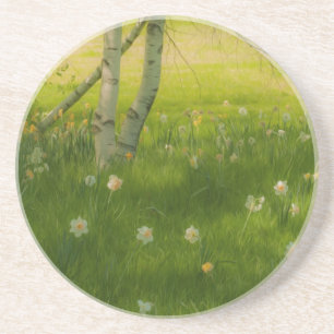 Frühlingsdaffodien Sandstein Untersetzer