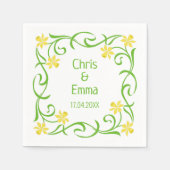 Frühlingsdaffodien Serviette (Vorderseite)