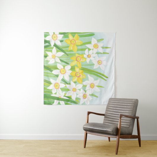 Frühlingsdaffodien Wandteppich (Beispiel (Horizontal))