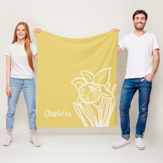 Frühlingsdaffodil Fleece Blanket (Beispiel)