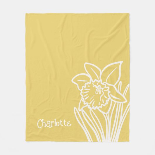Frühlingsdaffodil Fleece Blanket (Vorderseite)