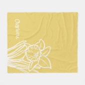 Frühlingsdaffodil Fleece Blanket (Vorderseite (Horizontal))