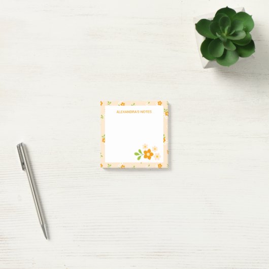 Frühlingsdahlien Blumensträuße Personalisiert Post-it Klebezettel (Büro)