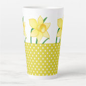 Frühlingsdämonische Blume mit Polka-Dots-Gelb Milchtasse (Vorderseite)