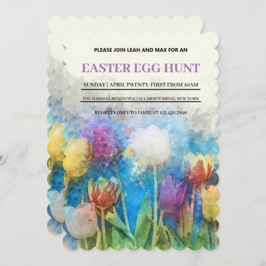 Frühlingsdiener, Ester-Jagd auf Eier Einladung (Vorne/Hinten)