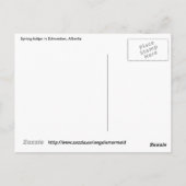 Frühlingsdiener in Edmonton Postkarte (Rückseite)