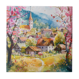 Frühlingsdorf Fliese