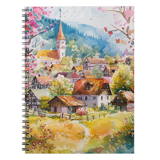 Frühlingsdorf Notizblock (Vorderseite)