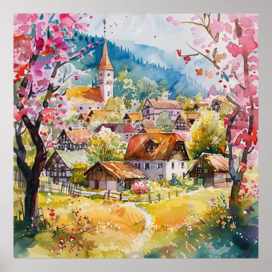 Frühlingsdorf Poster (Vorne)