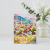 Frühlingsdorf Postkarte (Stehend Vorderseite)