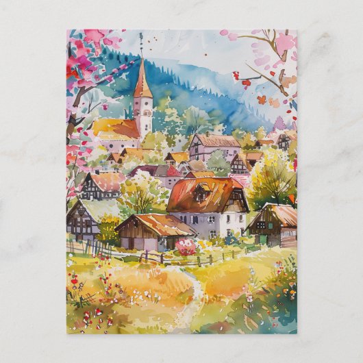 Frühlingsdorf Postkarte (Vorderseite)