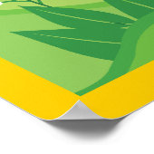 Frühlingsdorf, rote Dachhäuser angepasstes Poster (Ecke)