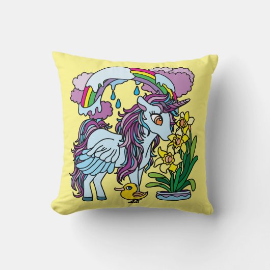 Frühlingsdüdel und Einhorn Kissen (Vorderseite)