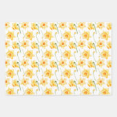 Frühlingsduft Gelb Rustikale Blüte Geschenkpapier Set (Vorderseite)