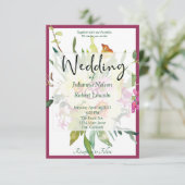 Frühlingsduft Hochzeitseinladung Einladung (Stehend Vorderseite)