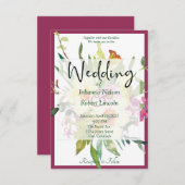 Frühlingsduft Hochzeitseinladung Einladung (Vorne/Hinten)