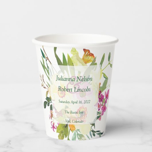 Frühlingsduft Pappbecher (Vorderseite)