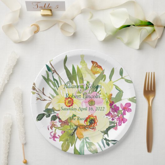 Frühlingsduft Pappteller (Hochzeit)