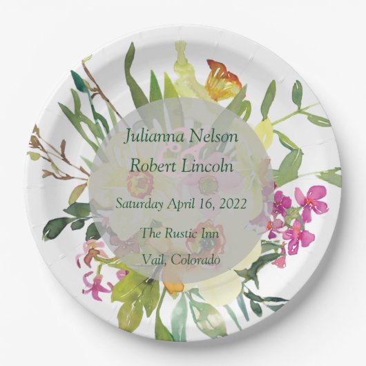 Frühlingsduft Pappteller (Vorderseite)