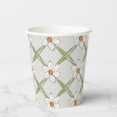 Frühlingsdusche Blume Babydusche Pappbecher (Rückseite)