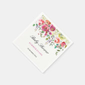 Frühlingsdusche Blume Rosa Pfirsichpfirsich Tropic Serviette (Ecke)