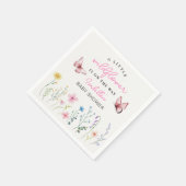 Frühlingsdusche der Wildblume Floral Girl Serviette (Ecke)