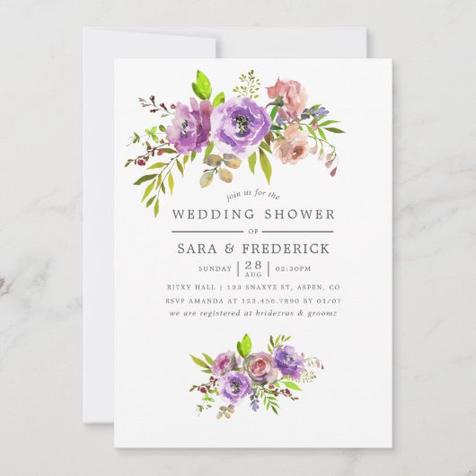 Frühlingsdusche Einladung (Vorderseite)