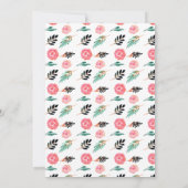 Frühlingsdusche Floral Bridal Einladung (Rückseite)