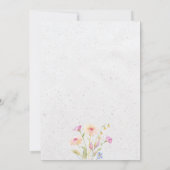 Frühlingsdusche Floral Bridal Einladung (Rückseite)