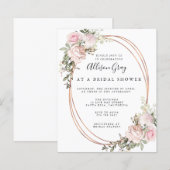 Frühlingsdusche Floral Bridal Einladung (Vorne/Hinten)