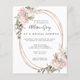 Frühlingsdusche Floral Bridal Einladung