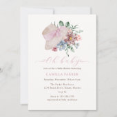 Frühlingsdusche Sommerblumengarten Huttuch Einladung (Vorderseite)