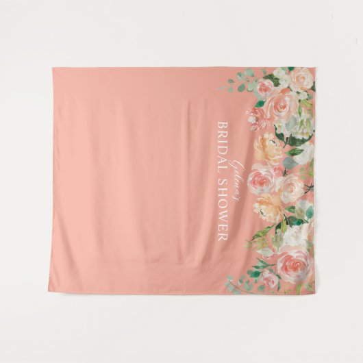 Frühlingsdusche Wasserfarbenflora Wandteppich (Vorderseite (Horizontal))