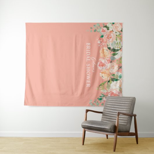 Frühlingsdusche Wasserfarbenflora Wandteppich (Beispiel (Horizontal))