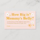 Frühlingsdusche wie groß ist Mama's Bauchspiel Begleitkarte (Vorderseite)