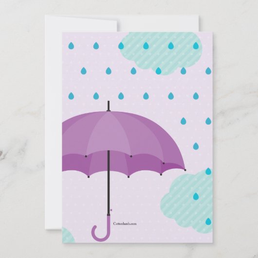 Frühlingsduschen Brautparty Einladung (Rückseite)