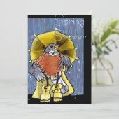 Frühlingsduschen! Einladungen (Stehend Vorderseite)