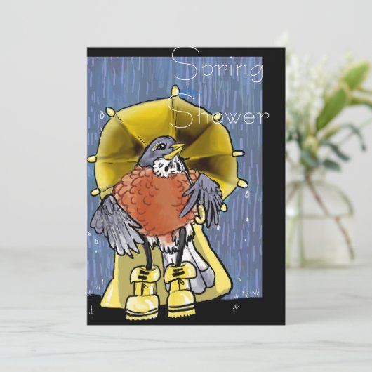 Frühlingsduschen! Einladungen (Stehend Vorderseite)