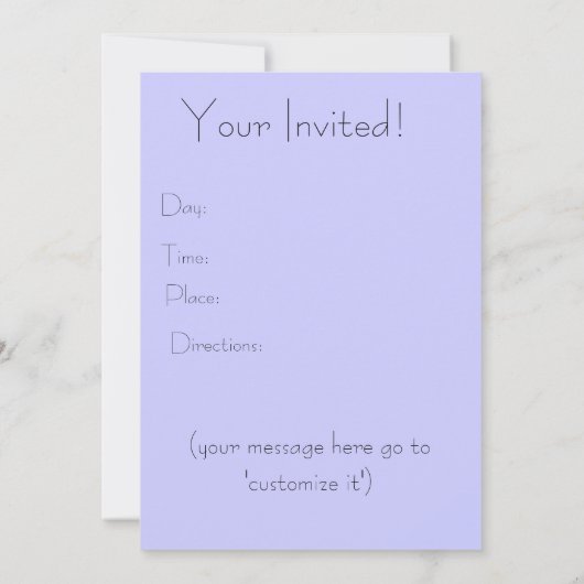 Frühlingsduschen! Einladungen (Rückseite)